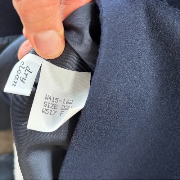 Pendleton Plus Navy 100% Virgin Wool Blazer Jacket USA Classic Career 90s 22W - Picture 8 of 10